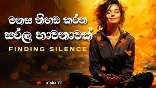 Meditation - finding silence in 3 minutes | විනාඩි  3 කින් හිත නිහඬ කරගනිමු | meditation | aloka
