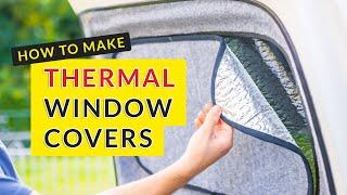 How To Make EASY Thermal Van WINDOW COVERS From Insulation And Carpet ️