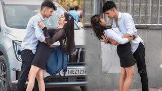 Romantic Hugging Prank With Twist । Harshit PrankTv