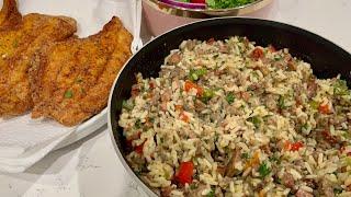 Fried Catfish with Simple and Tasty Dirty Rice Recipe | Family Dinner