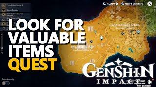 Look for valuable items Genshin Impact