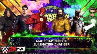 DC Heros 6- Man Elimination Chamber Match | Batman, Superman, Aquaman - WWE 2K23 PS5 [4K]