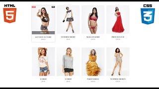 Create Product Grid for eCommerce website with awesome hover effect in HTML and CSS || UI DEV