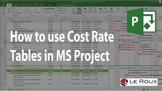 How to use Cost Rate Tables in MS Project