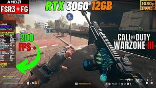 COD - Warzone 3 (FSR3 + FG) [200 FPS+] | RTX 3060 12GB + i3-12100F | #warzone3 #alegears #rtx3060