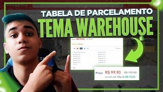 COMO COLOCAR PARCELAMENTO NO TEMA WAREHOUSE | Shopify | Script e App