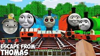ESCAPE from THOMAS THE TANK ENGINE.EXE and FRIENDS with SONIC in Minecraft Gameplay - Coffin Meme