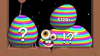 Blob Merge 3D All 'Rainbow' Blobs | 2048 Merges Android Gameplay World Record