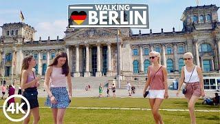 [4K] Berlin Germany City Walking Tour in 2020 - Walk on a Hot Summer Day