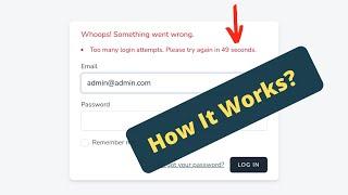 Laravel Tip - Too Many Login Attempts - How It Works?