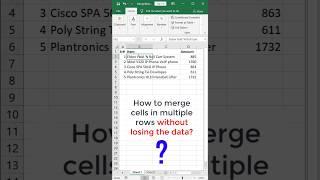 Top secret to merge cells without data loss