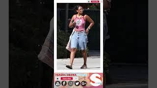 Sasha Obama Almost Unrecognizable On A Sunny Day