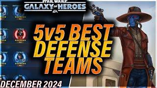 BEST 5v5 DEFENSE TEAMS (December 2024) #starwars #galaxyofheroes #grandarena #gac #swgoh