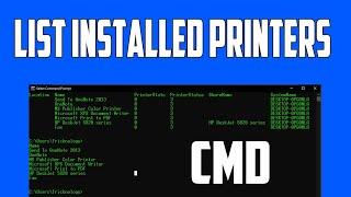 How To List Installed Printers in Windows 10 using CMD