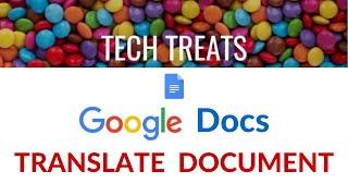 GOOGLE DOCS - Translate Document