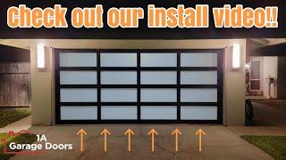 1A Garage Doors installing glass doors in Sacramento, CA