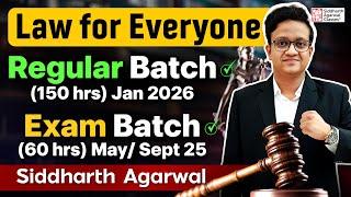 Law for Everyone | January 2026 | May 25 & Sept 2025 | CA Siddharth Agarwal