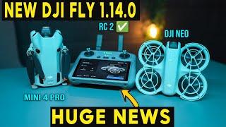 NEW DJI FLY 1.14.0 - DJI NEO / Mini 4 Pro HUGE FIRMWARE UPDATE!