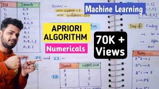 Apriori algorithm with an example in machine learning | Lec-23 | Machine learning tutorials