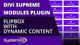 Divi Supreme Modules Flipbox With Dynamic Content 