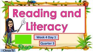 MATATAG READING AND LITERACY GRADE 1 WEEK 4 DAY 1 QUARTER 3