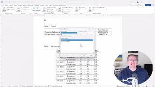 Auto-numbered Table and Figure Captions in Word