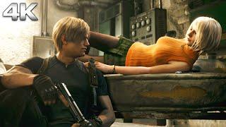 The Leon and Ashley Story (RESIDENT EVIL 4 REMAKE FLIRTY AND ROMANTIC MOMENTS) 4K Ultra HD