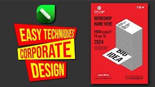 Easy Techniques To Create Corporate Flyer Design Template in Coreldraw | CorelDraw Tips & Tricks