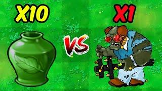 PVZ 1 Hybrid Challenge - 10 Hybrid Plants vases Vs 1 Disco Gargantuar - Who Will Win?