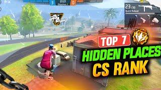 NEW PURGATORY MAP CS RANK HIDDEN PLACES || TOP 7 CS RANK PUSH HIDDEN PLACES || CS TIPS AND TRICKS