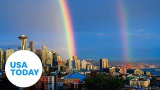 Stunning double rainbows stretch across the sky | USA TODAY