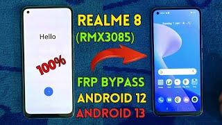 realme 8 frp bypass Android12/13 (without pc) realme 8 (RMX3085) google account bypass 100% free