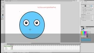 Flash Animation Tutorial - How to create eyes & eye blink for cartoon character