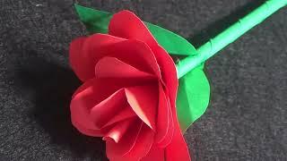 A4 Red Rose | How To Make | Paper Rose | Paper Flower | DIY