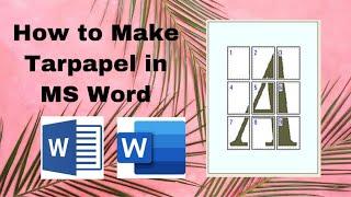 How to make tarpapel or tarpaulin paper in MS Word using Epson printer (L120, 121, 3110)