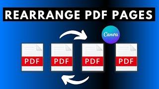 How to Rearrange Pages in a PDF for Free Using Canva - Canva Tutorial