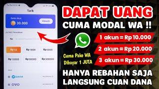 DAPAT UANG 30RB/JAM Modal WA! Kerja Online Dibayar Per Hari - Cara Dapat Uang Dari Internet