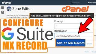 How to configure MX records for G Suite in cPanel?