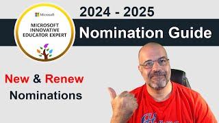MIE Expert Self-Nomination guide 2024-25 for New and Returning MIEE's