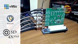 Test PCI 4 Channel AV CVBS Input Capture Card vMix SD 576p Input Video Audio Support Windows 7 10