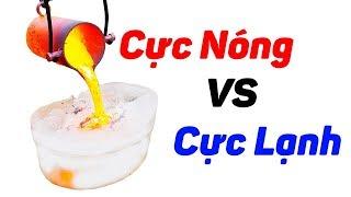 Đổ Nhôm Nóng Chảy 600 Độ C Vào Đá 0 Độ C Và Cái Kết ( Molten Aluminum Vs Ice )