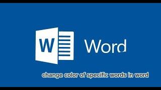 how to change color of specific words in word with the help replace