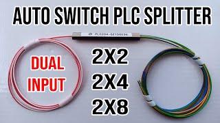 Auto Switch Dual Input PLC Splitter | 2x2, 2x4, 2x8 | Coupler for Internet & Cable TV Live Testing