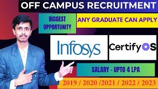 Infosys Recruitment 2024 for Freshers | CertifyOS Recruitment 2024 | Biggest Opportunity | Freshers
