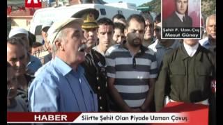 Siirt'te Şehit Olan Piyade Uzman Çavuş Mesut Günay Dün Toprağa Verildi