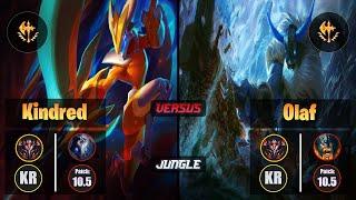 GrandMaster KINDRED [Conqueror] (Jungle) VS  OLAF - Grandmaster KR Patch 10.5