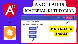Badge in angular material UI | create notify tag in angular | |Angular 15 -  Material UI Tutorial