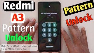 How To Redmi A3 Hard Reset | Pattern Lock Unlock | Redmi A3 Pattern Unlock (Uzzol Technology)