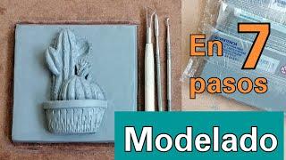 MODELADO en plastilina. Relieve en 7 sencillo pasos. TIPS