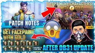 FREE FIRE AFTER OB31 UPDATE | MORE CHARACTERS WITH 8000 GOLD | GARENA FREE FIRE